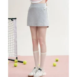 Kroche Lace Ribbon High Waist A-Line Skirt