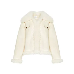 Kroche Leather-Fur Integrated Thicken Patchwork Jacket