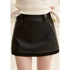 Kroche Millard Eco-Friendly Rose Button Skirt Black