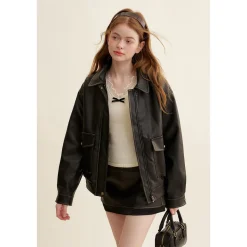 Kroche Millard Eco-Friendly Rose Button Jacket Black