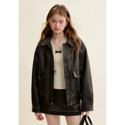 Kroche Millard Eco-Friendly Rose Button Jacket Black