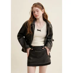 Kroche Millard Eco-Friendly Rose Button Jacket Black