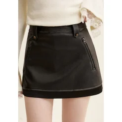 Kroche Millard Eco-Friendly Rose Button Skirt Black