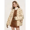 Kroche Reversible Suede Patchwork Padded Fleece Jacket