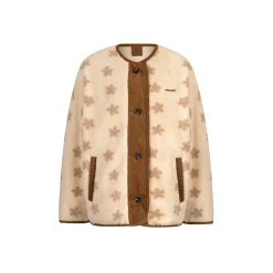 Kroche Reversible Suede Patchwork Padded Fleece Jacket