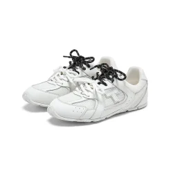 Laber Three Dual-Tone Lace-Up Running Sneaker White