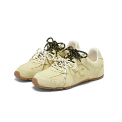 Laber Three Dual-Tone Lace-Up Running Sneaker Yellow