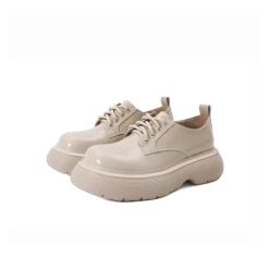 Laber Three Thick-Soled Leather Derby Cream