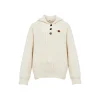 Liilou Casual Oversized Hooded Knit Sweater Cream