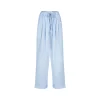Liilou Draped Elastic-Waist Pleated Casual Pants Blue