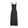 Liilou Fake-2-Piece Contrast Color Patchwork Long Dress