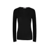 Liilou Fake-2-Piece Irregular Off-Shoulder Knit Top Black