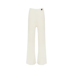 Liilou Vintage Cozy Knit Pants Cream