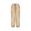 Liilou Vintage Pocket Drawstring Straight-Leg Cargo Pants