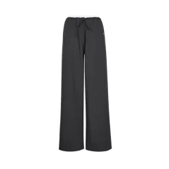 Liilou Waistband Pendant Striped Suit Pants Black