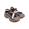Lost In Echo Asymmetric Thick Sole Casual Sandal Brown