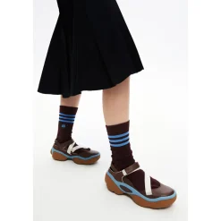 Lost In Echo Asymmetric Thick Sole Casual Sandal Brown