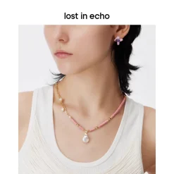 Lost In Echo Asymmetrical Pearl Necklace