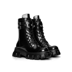 Lost In Echo Belt Platform Boots Black