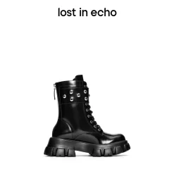 Lost In Echo Belt Platform Boots Black