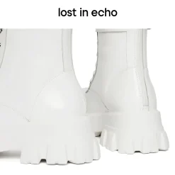 Lost In Echo Belt Platform Boots White