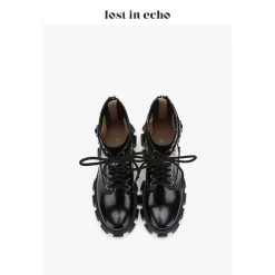 Lost In Echo Belt Platform Boots Black