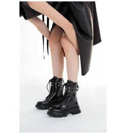 Lost In Echo Belt Platform Boots Black