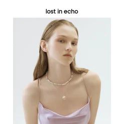 Lost In Echo Clean Pear Golden Chain Necklace