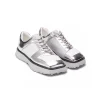 Lost In Echo Color Blocked Leather Brogues Sliver