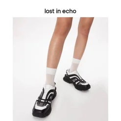 Lost In Echo Color Blocked Retro Sneaker Black/White