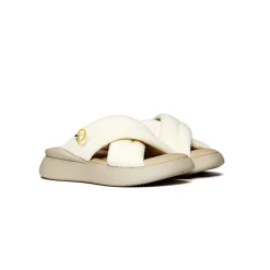 Lost In Echo Cross Strap Pump Slipper Cream