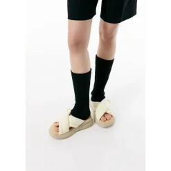 Lost In Echo Cross Strap Pump Slipper Cream