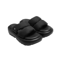 Lost In Echo Double Strap Pump Slipper Black