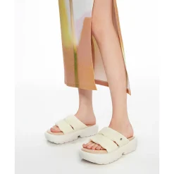 Lost In Echo Double Strap Pump Slipper Beige