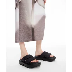 Lost In Echo Double Strap Pump Slipper Black