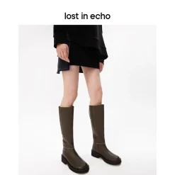 Lost In Echo High Cavalry Boots Olive Green