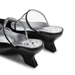Lost In Echo Pointy Toe Strap Heel Sandals Black