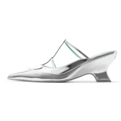 Lost In Echo Pointy Toe Strap Heel Sandals Sliver
