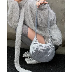 Lost In Echo Sequin Drop Bag Sliver