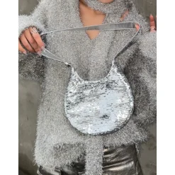 Lost In Echo Sequin Drop Bag Sliver