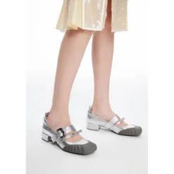 Lost In Echo Square Toe Ballet Mary Jane Sliver