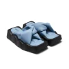 Lost In Echo Square Toe Wavy Bottom Kink Slippers Blue