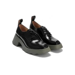 Lost In Echo Thick-Soled Leather Derby Black