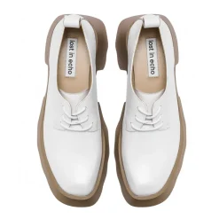 Lost In Echo Thick-Soled Leather Derby White