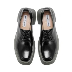 Lost In Echo Thick-Soled Leather Derby Black