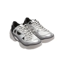 Lost In Echo Twist Upper Thick Sole Casual Retro Sneaker Sliver