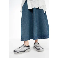 Lost In Echo Twist Upper Thick Sole Casual Retro Sneaker Sliver