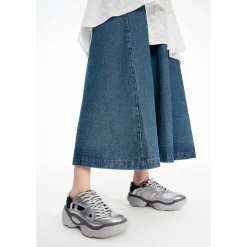 Lost In Echo Twist Upper Thick Sole Casual Retro Sneaker Sliver
