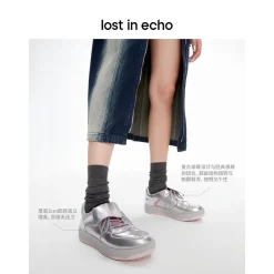 Lost In Echo Twist Upper Tongue Casual Sneaker Sliver