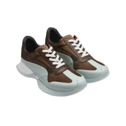 Lost In Echo Upturned Toe Retro Sneaker Brown